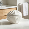 Seashell Pattern Ceramic Bathroom Organizer